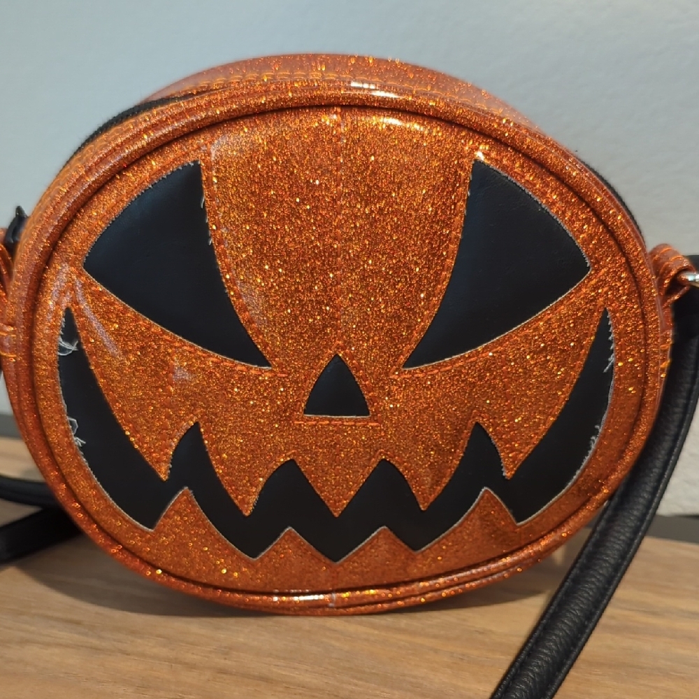 Sparkling Pumpkin Crossbody Bag